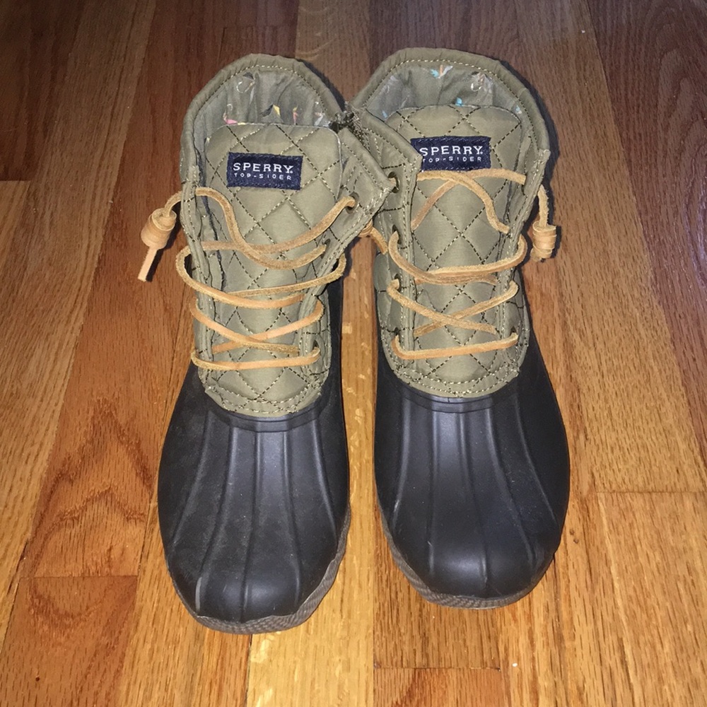 Sperry Olive Green Boots